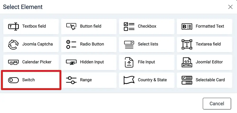 Selecting switch element