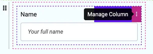 Column setting parameters